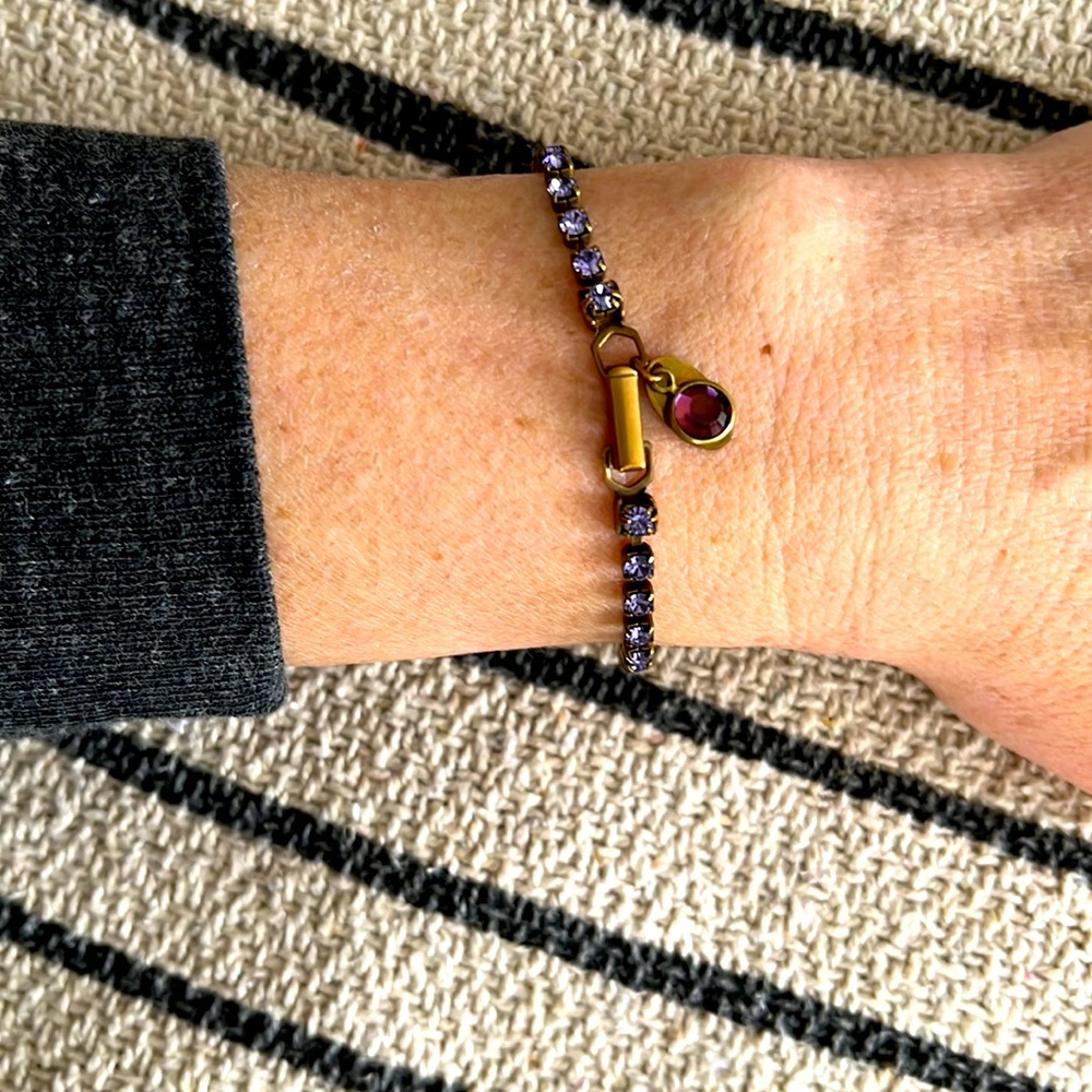 Purple Rhinestone Bracelet - Picture 4 of 5